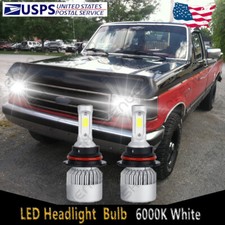 9004 HB1 LED Headlight For Ford F-150 F-250 F-350 1987-1991 High Low Beam S2