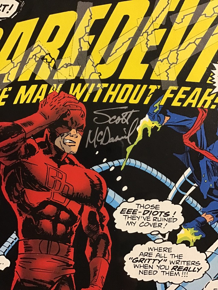 Daredevil #318 vs Taskmaster ~ SIGNED BY SCOTT MCDANIEL ~ Marvel Comics ...