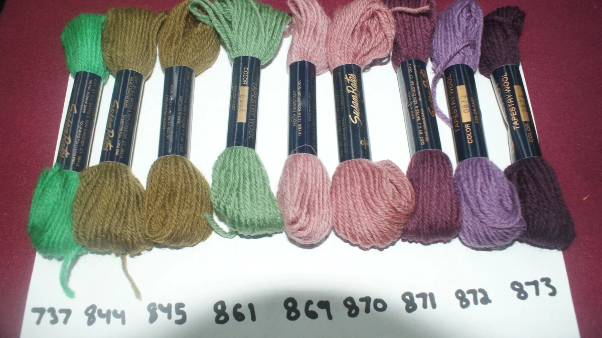 VTG SUSAN BATES ANCHOR TAPESTRY WOOL Yarn 120 Skeins 123 Colors