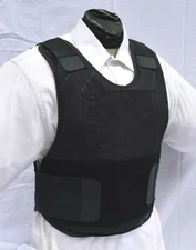 XL/ Short Lo Vis Concealable Body Armor Bullet Proof Vest Level IIIA Inserts
