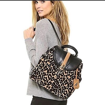DVF Sutra Leopard Print Jacquard Backpack Diane von Furstenberg leather bag DVF Sutra Leopard Print Jacquard Backpack Diane von  main image 2