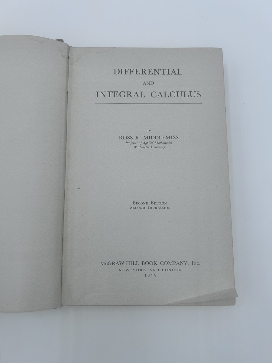 Differential and Integral Calculus by Ross Middlemiss