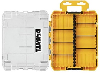 DEWALT Tool Box, Tough Case Organizer, Medium, 8-Compartments, for Small Tools a