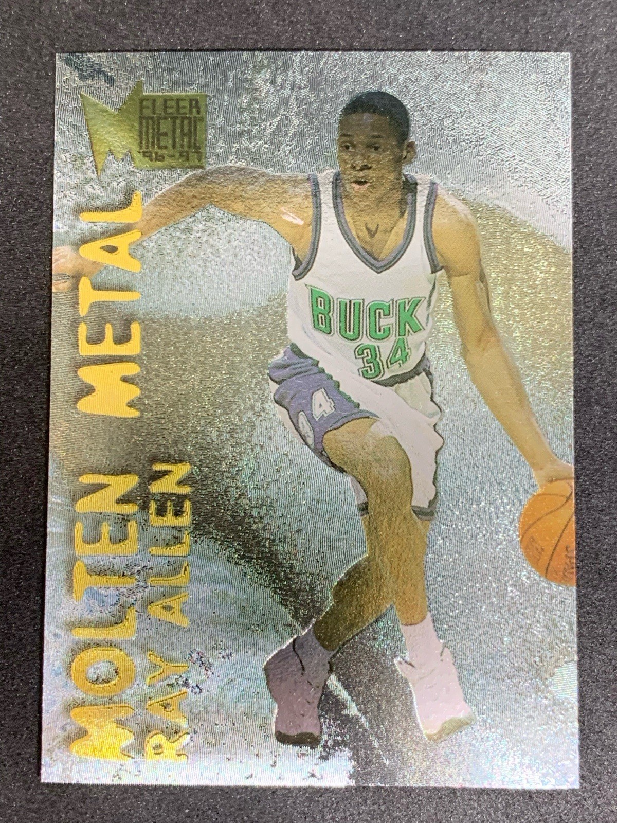 1996-97 Fleer Metal Ray Allen #12 Rc Molten Metal SSP Rare