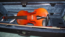 Handmade 4/4 Violin Outfit, Spruce Top, Maple Back,Rich Tone, Case Bow