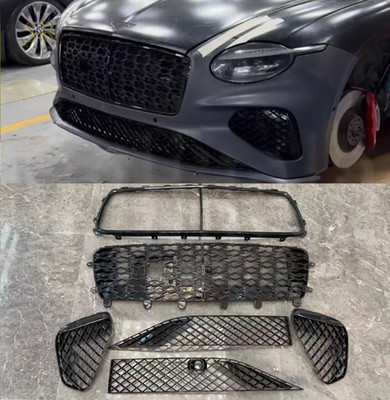 Gloss Black Mulliner Style Front Grille Fit for 2025-2026 Bentley Continental GT