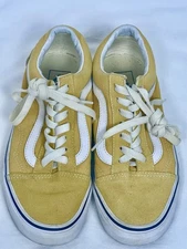 Vans Old Skool Suede Yellow Skate Sneakers Size 5.5 Men - 7 Women 