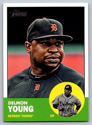 2012 Topps Heritage #25 Delmon Young Detroit Tigers