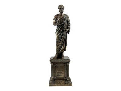 Aristoteles antiker griechischer Philosoph Bronze fertig Statue Figur 13,60 Zoll