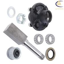 4 Lug Trailer Bearing Hub Kit 4 on 4" Bolt Circle & 1" Square BT8 Spindle 2000lb