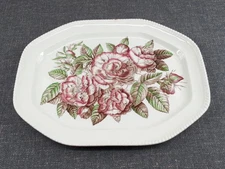 Johnson Brothers Antique Rose Old Flower Prints Serving Platter England