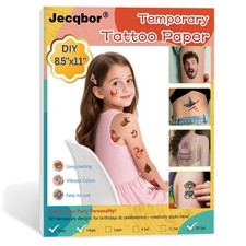 DIY Personalized Tattoo Sticker Paper, 30-Sets 8.5x11"