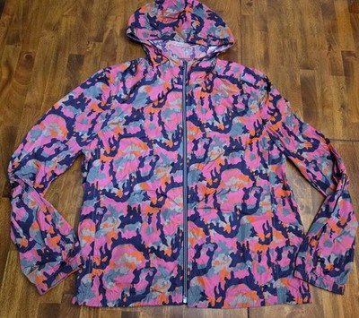 MSGM Men's Colorful Abstract Full Zip Windbreaker 2XL Pockets Made In Italy