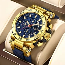 LIGE Men Sport Watch Military Multifunction Wristwatch Calendar Date Boy Watches