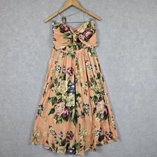 Zimmermann Dress Womens 1 /AU 10 /US 6 Pretty Elixer Floral Cotton Midi Halter 