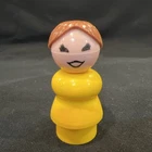 Vintage Original Fisher Price Little People All Plastic Yellow Base Brown Ponyta