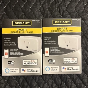 Quantité 2: Défiant Plug intérieur intelligent (WIFI/ ALEXA/ HUBSPACE)