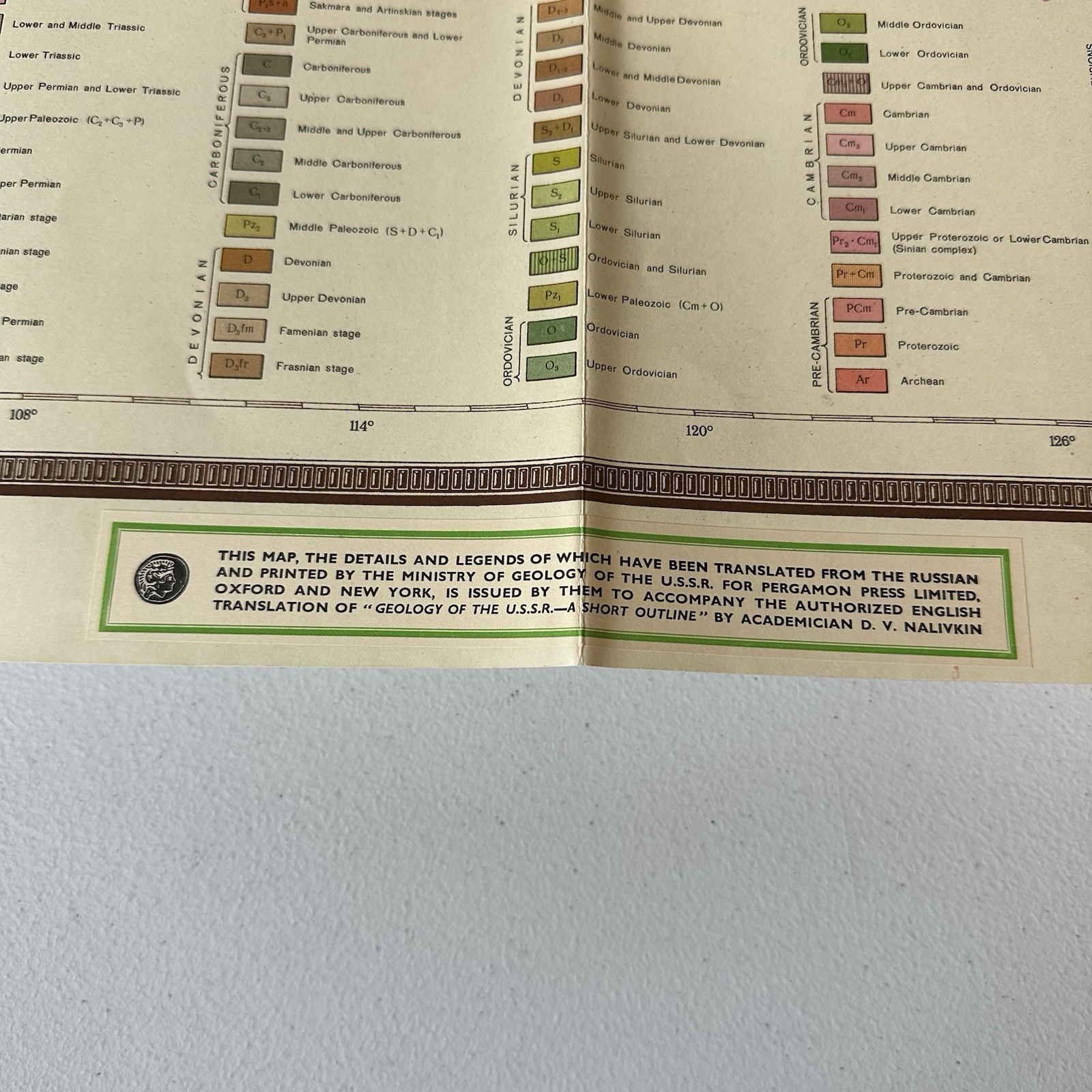 Vintage Collectors The Geological Map of the U.S.S.R. 1957 2 Piece Set Foldable