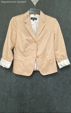Talbots Petites Women's Peach Cotton Blend 3-Button Blazer Sz 2P