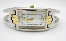 Women Anne Klein Quartz WR Analog 20mm Bangle Watch H939 "New Battery"