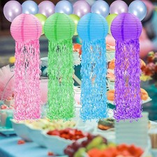 T- Colorful Paper Lanterns Hanging Birthday Decoration Half Round