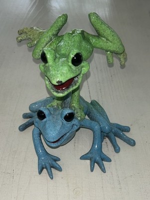 Kitty's Critters Leap Frogs Figurine Statue 2005 Tree Frogs Anthropomorphic 