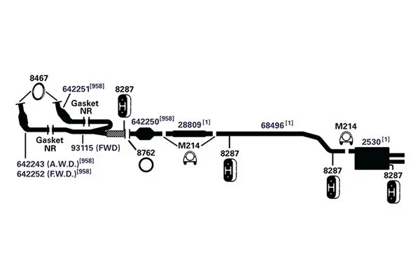 For Ford Five Hundred 05-07 Exhaust Muffler AP Exhaust Challenge Series - Image 4 of 4