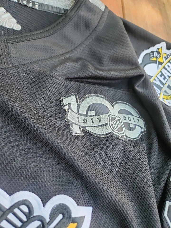 RARE Adidas Kris Letang Jersey 50th Yr Anniv 100th Season Stanley Cup Champions  - Image 4 of 4