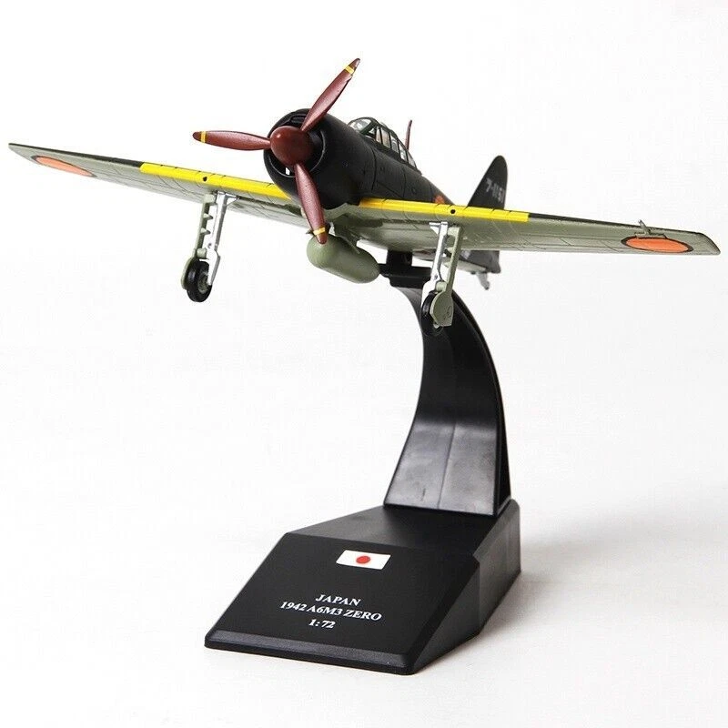 Modellino Militare Diecast 1:72 Aereo da Caccia Mitsubishi A6M3 Zero Collezione - Immagine 4 di 4