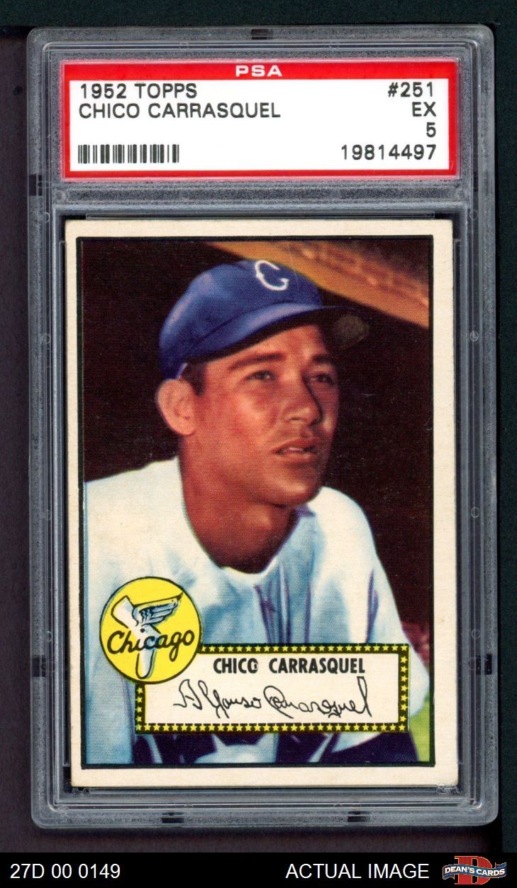 1952 Topps #251 Chico Carrasquel White Sox PSA 5 - EX