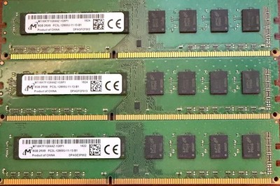 MICRON MT16KTF1G64AZ-1G6 3x 8GB (24gb total) 2Rx8 PC3L-12800 1600MHz 1.35V LV