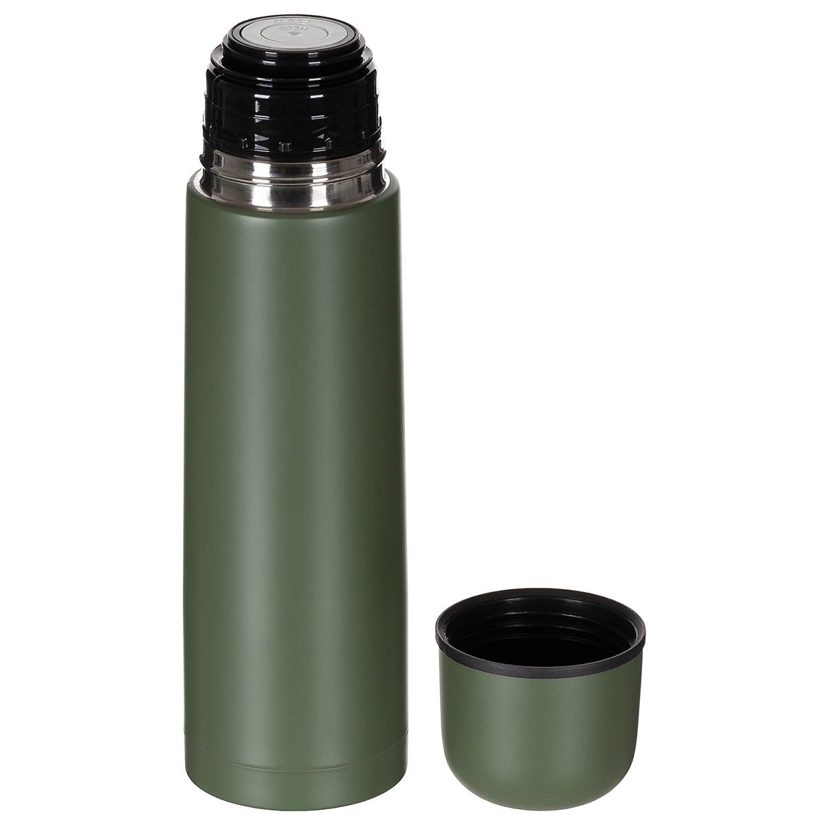 Fox Thermos Vacuum Stainless Steel Flask 1000ml Green Camp Biking Adventure