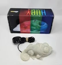 Rare Think Geek Huey The Color Copying Changing Chameleon Lamp With Power Supply