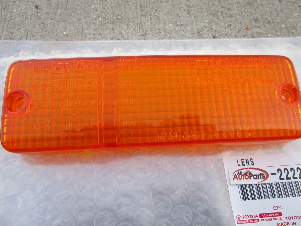 FITS: 83 - 90 TOYOTA TERCEL FRONT LEFT SIDE TURN SIGNAL LIGHT LENS OEM BRAND NEW - Image 2 of 3