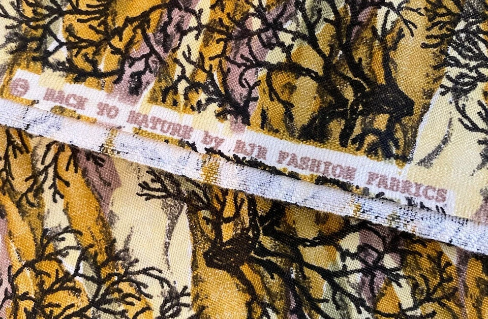 RJR Fashion Fabrics Vintage BACK TO NATURE Trees  Brush Gold Purple Green 44x68” - Image 3 of 3