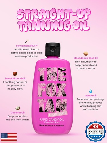 The Fox Tan Rapid Candy Oil, Accelerator Tanning Oil For Deeper and Darker - Picture 2 of 5