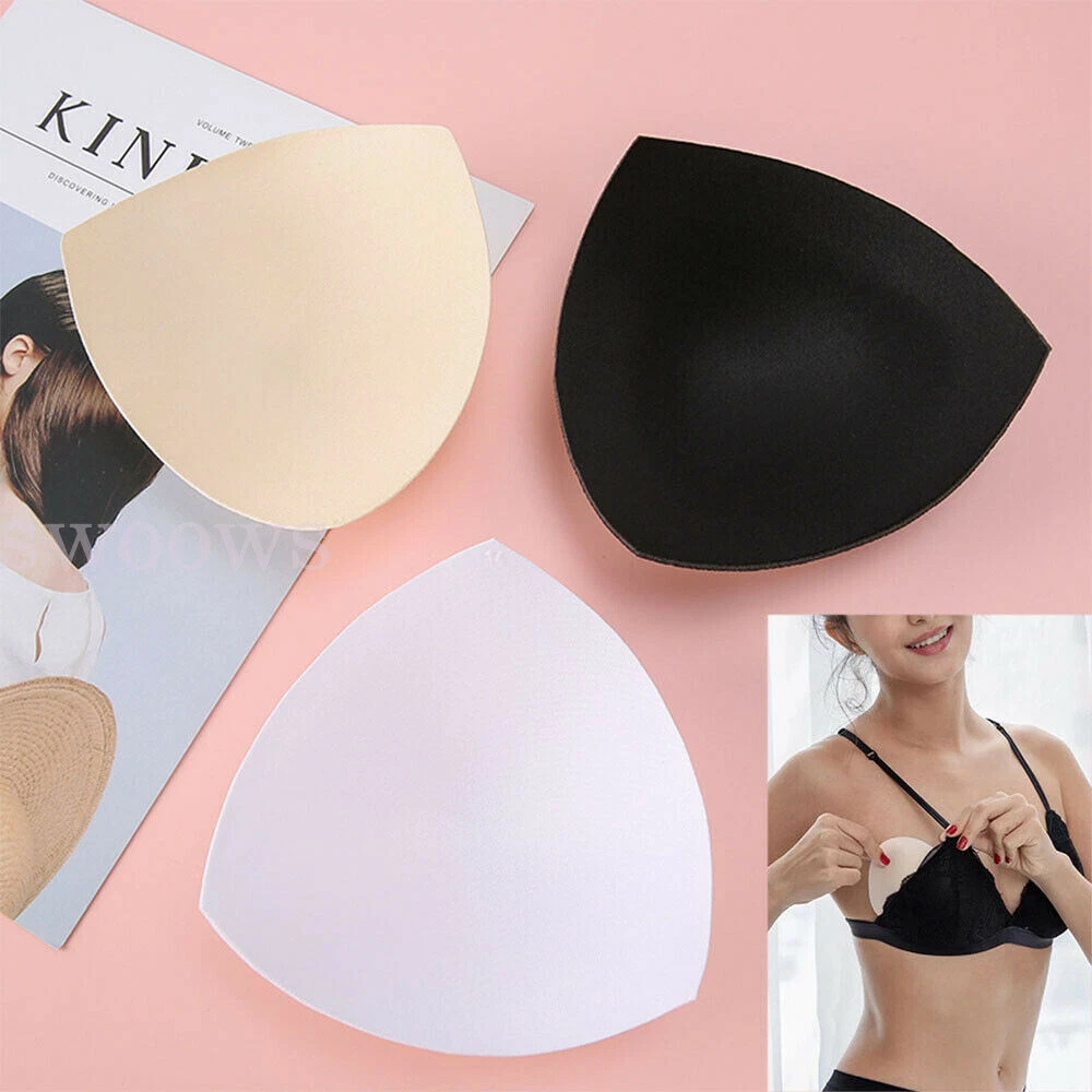 1-3Pairs Sports Bra Pads Removable Bikini Inserts Push-Up Padding Breast Pad