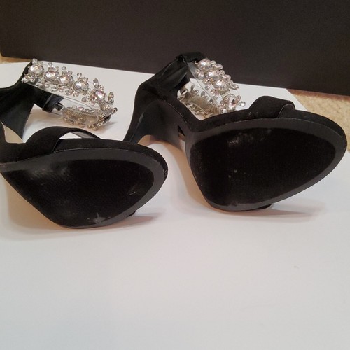 NWOT SHOEDAZZLE SYDNEY PROM SHOES SIZE 6 BLACK - Picture 3 of 8