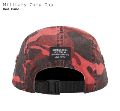 Brand New Supreme Military Camp Cap Red Camo - SS23 - Box Brand New Supreme Military Camp Cap Red Camo - SS23 - Box