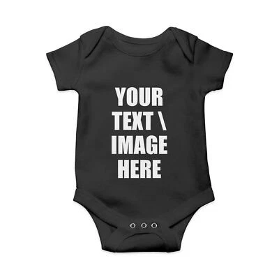 U&S CLOTHING Personalised Custom Text Printed Photo Novelty Easter Gift Baby Grow Bodysuits