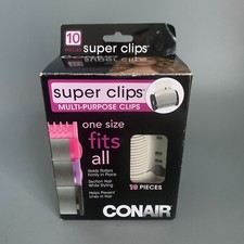 New Conair Super Clips Multi-Purpose Clips 10 Pieces - One Size Fits All