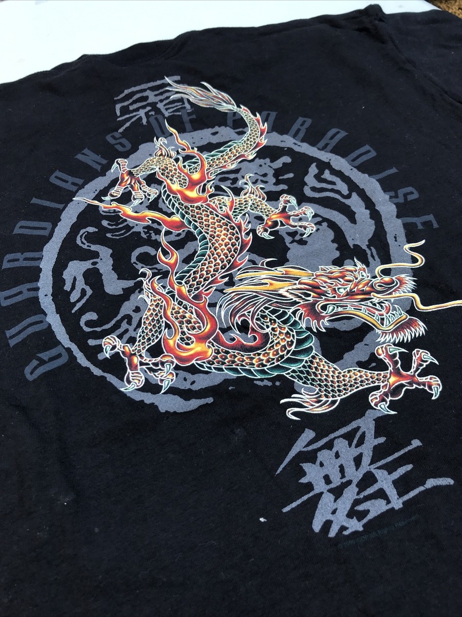 VIntage 90s Guardians Of Paradise Black Dragon T-Shirt