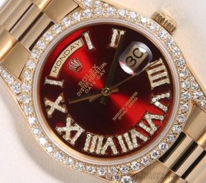 rolex day date red