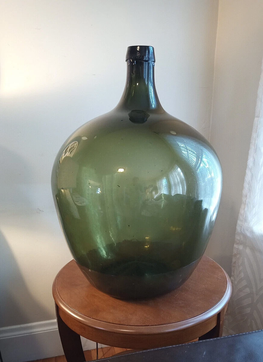 Glass Green Collectible Decorative Bottles Original 1850-1899 Time