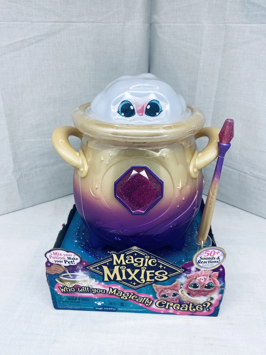 Magic Mixies Magical Misting Cauldron with Interactive 8 Pink Plush Toy -  New