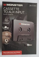 Monster 3.5mm AUX Input to Cassette Adapter - Brand New