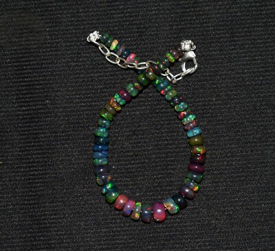 Bracciale In Argento Sterling 925 Fatto A Mano Con Opale Luna Lattea - Foto 8