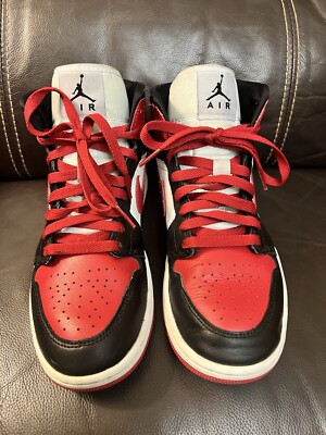 Nike Air Jordan 1 Mid Alternate Bred Toe BQ6472-079 No box