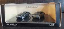 NOREV CHRYSLER CROSSFIRE COUPE PAIR 1/64 SCALE DIECAST RARE FRENCH IMPORT NIB