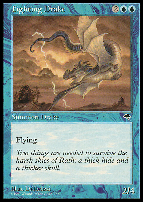 Magic the Gathering MTG Fighting Drake (63) Tempest   LP